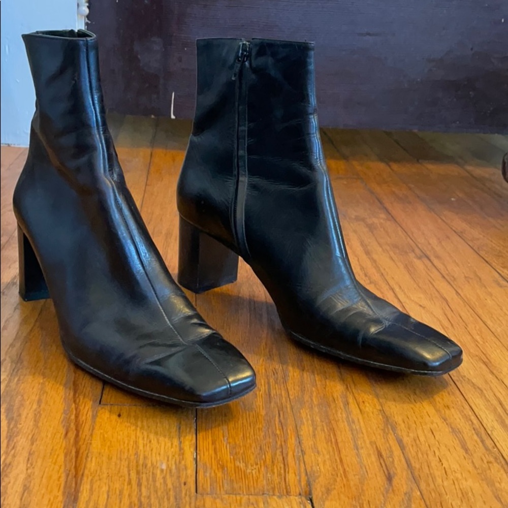 Robert Clergerie Black Leather Ankle Boot